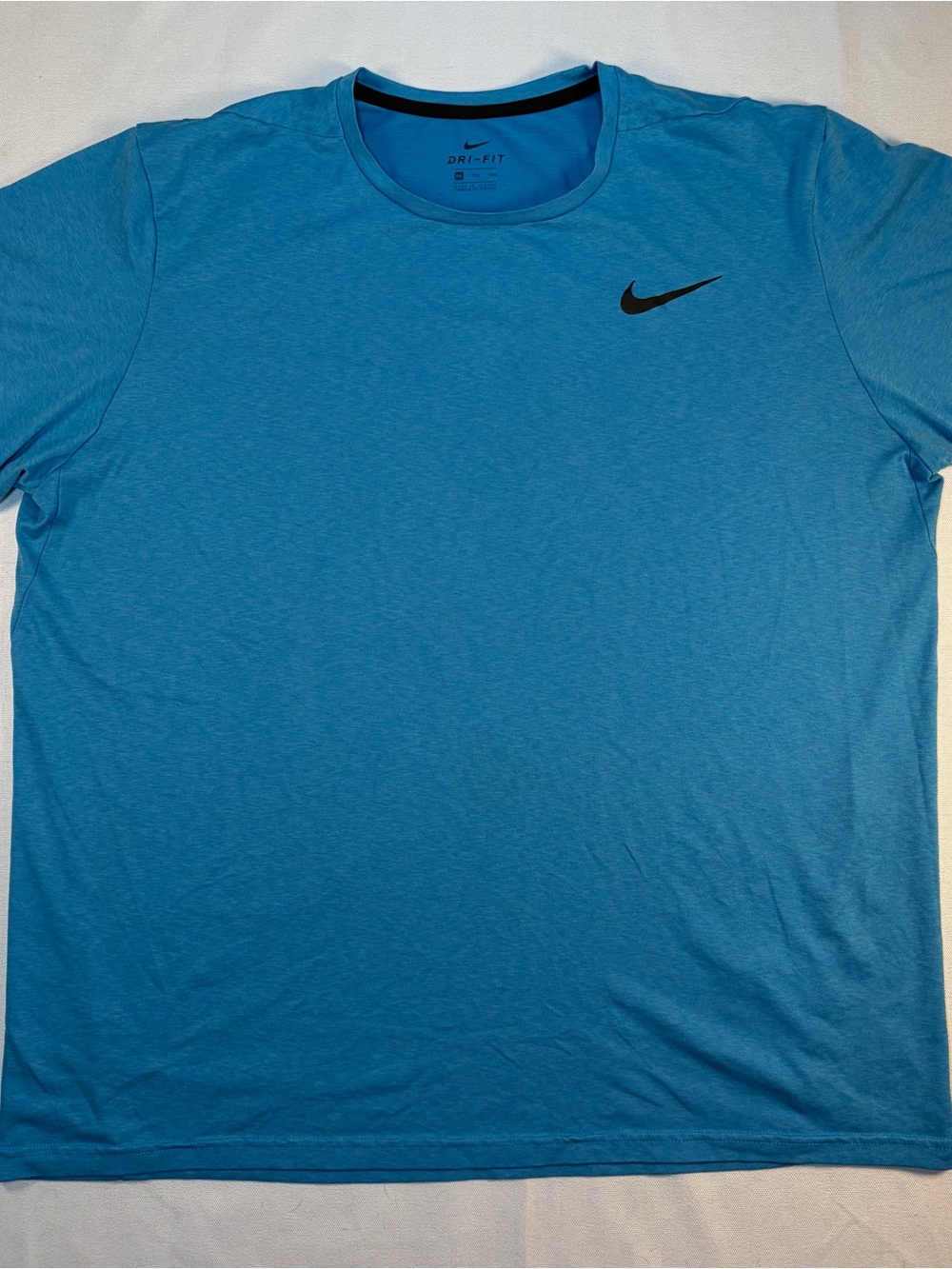 Nike Breathe Training Top Dri-FIT Short Sleeve Tee Aqua Blue Mens XXL